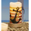 LED Candle - Anchor & Red Stripes
